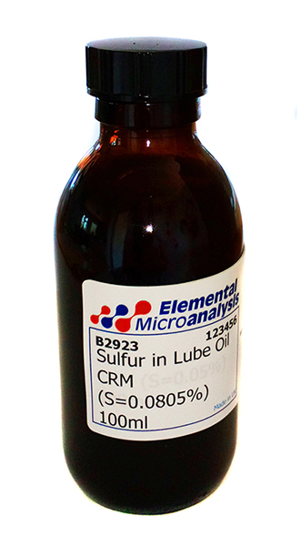 Sulfur in Lube Oil (S=0.0805%) 100ml  See Cert 933213